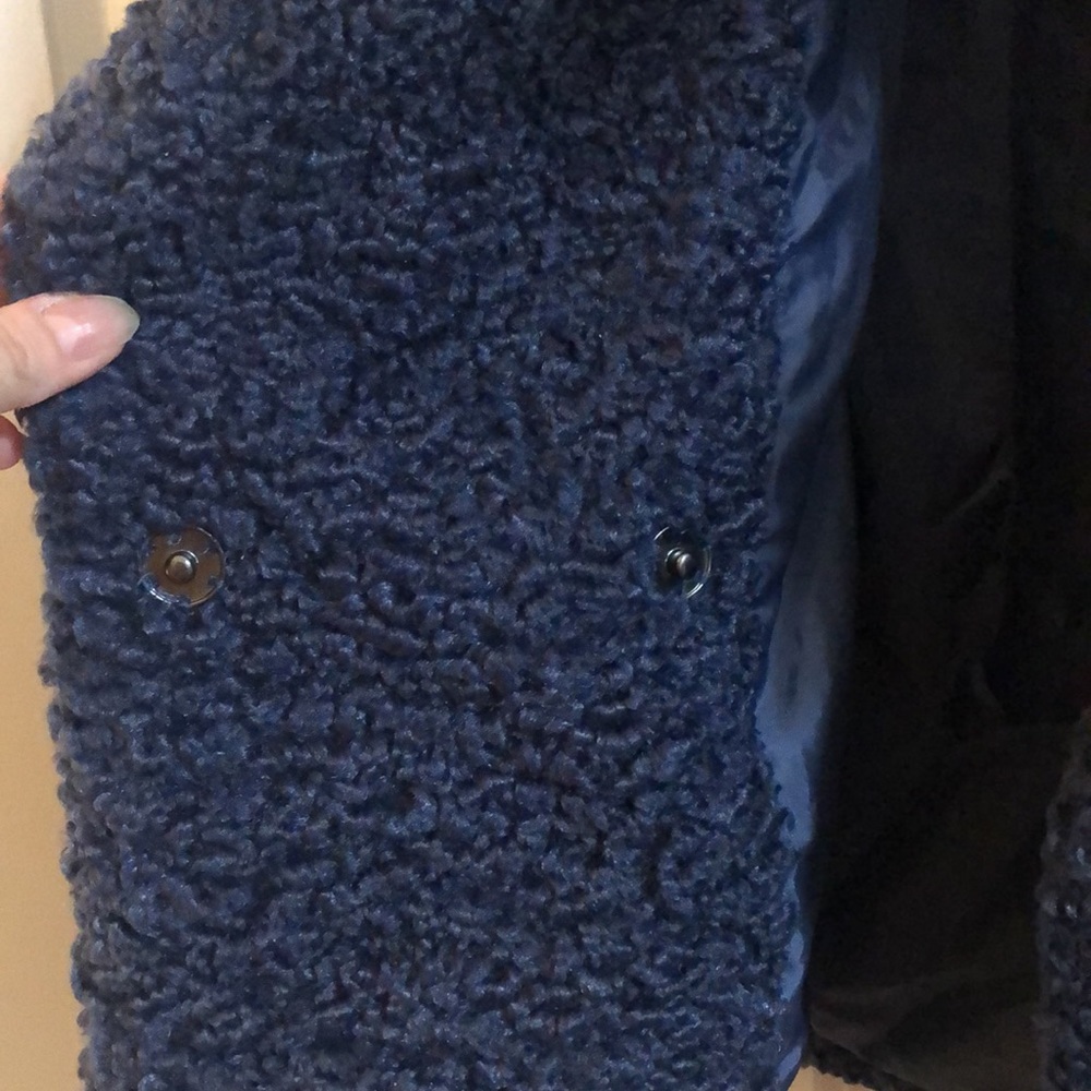 NWOT Dark blue teddy jacket - Picture 5 of 6